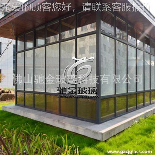 阳光房隔断中空内置铝百叶玻璃 手动磁控双边升降百叶帘玻璃
