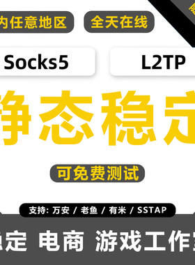 国内服务器socks5电脑手机静态L2TP住宅地址节点苹果安卓软路由