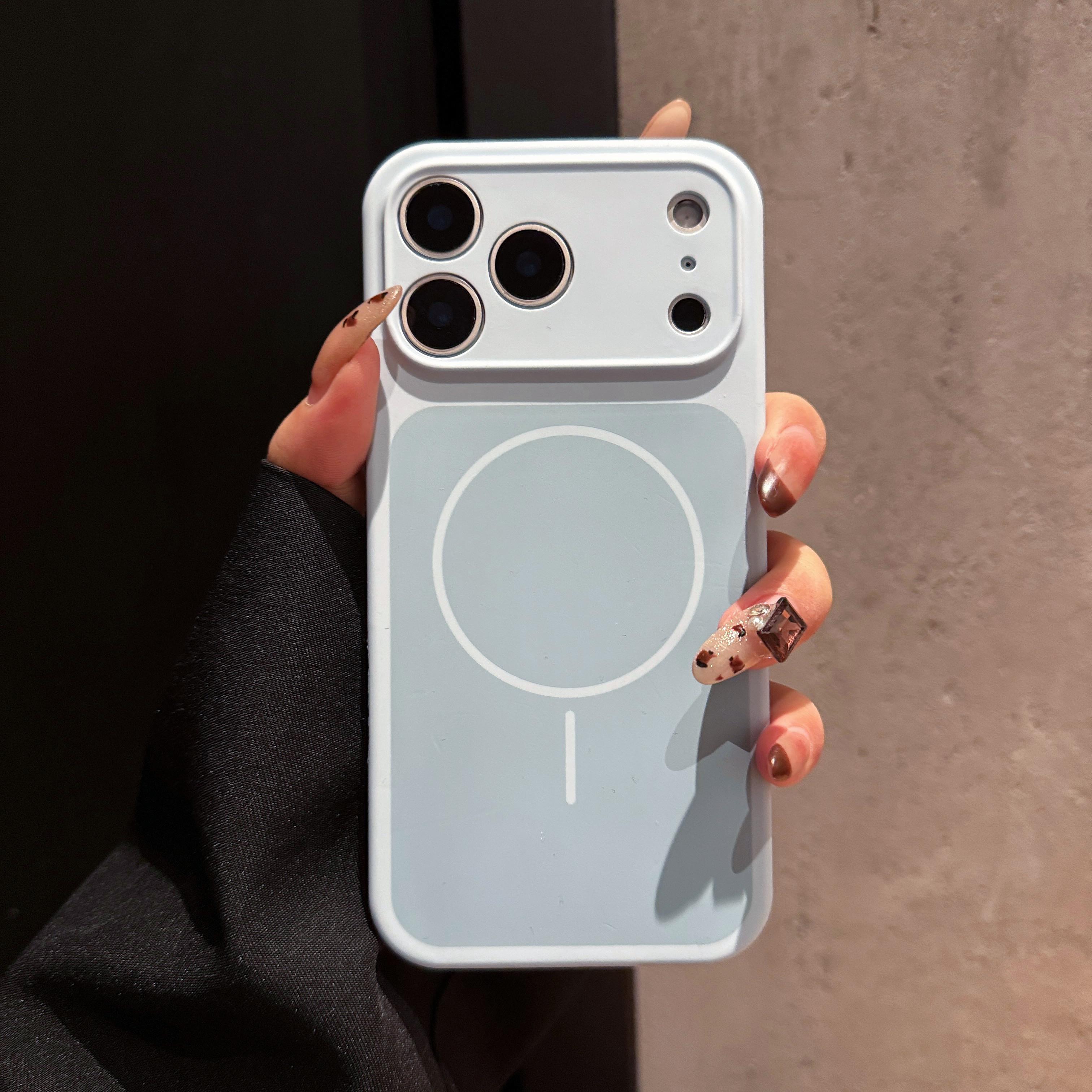 星宇橙色适用苹果16Promax秒变17双色背版液态硅胶iPhone15手机壳细磁吸新款软壳Ai按键全包14防摔散热套air