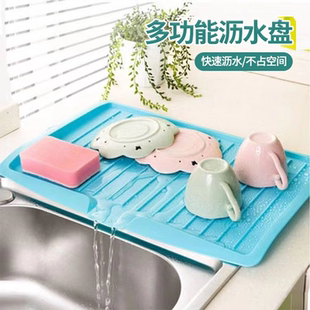 厨房台面碗碟沥水篮水槽置物架塑料餐具家用放碗筷滤水收纳盒碗柜