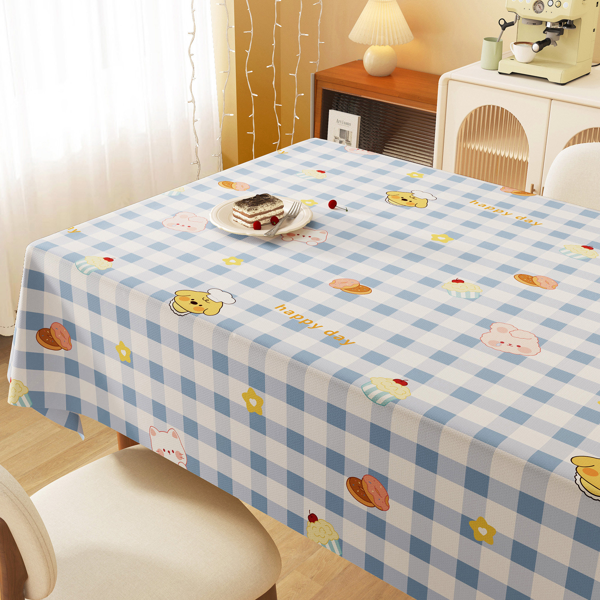 桌布免洗防水防油防烫家用2025新款免洗奶油风PVC方形台布餐桌布,居家布艺,桌布,淘宝优惠券,粉丝福利购,淘宝优惠卷