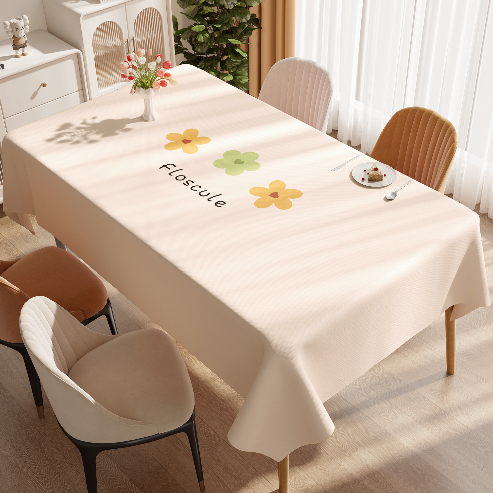 桌布免洗防水防油防烫餐桌垫家用长方形轻奢高级感茶几桌面保护垫