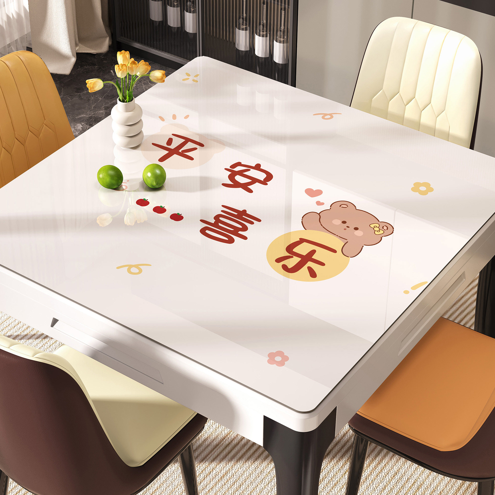 pvc正方形桌布免洗防油防水轻奢高级感四方桌桌面保护垫茶几台布,居家布艺,桌布,淘宝优惠券,粉丝福利购,淘宝优惠卷