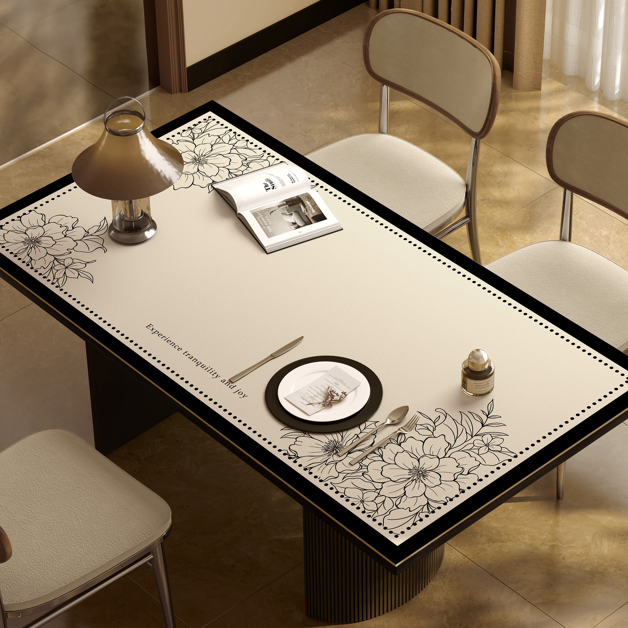 轻奢高级感餐桌垫防水防油防烫桌布长方形防烫隔热茶几桌面保护垫