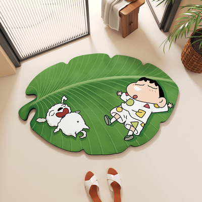 蜡笔小新浴室吸水地垫家用防滑厕所洗手间卫生间门口脚垫速干地毯