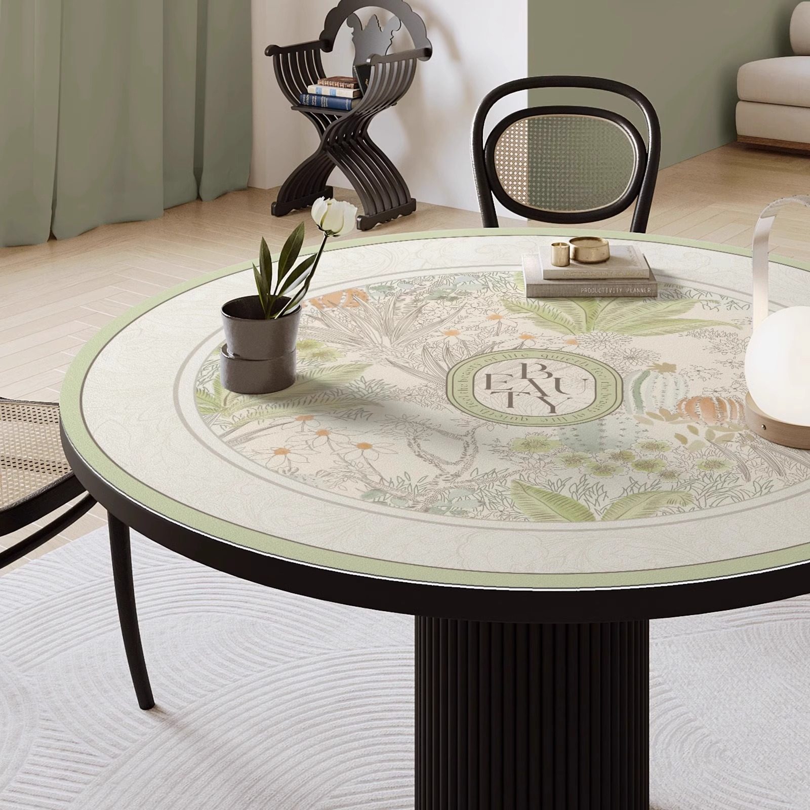 圆形皮革餐桌垫防水防油防烫免洗圆桌垫pvc圆桌桌布茶几台布垫子,居家布艺,桌布,淘宝优惠券,粉丝福利购,淘宝优惠卷