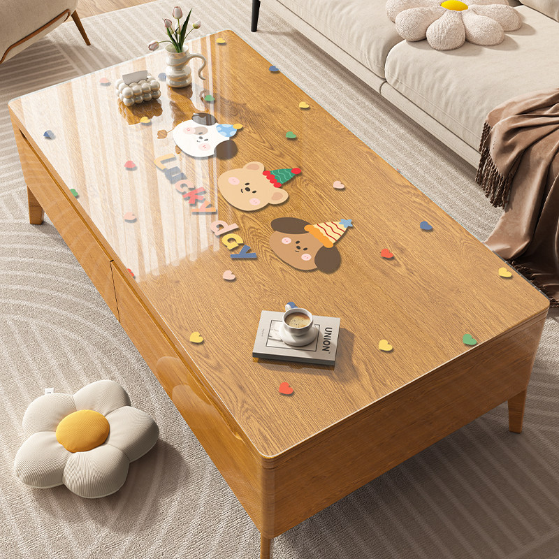 卡通透明软玻璃茶几垫防水防油免洗桌布桌面防烫pvc餐桌垫保护垫,居家布艺,桌布,淘宝优惠券,粉丝福利购,淘宝优惠卷