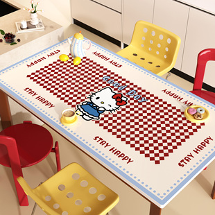 少女心kitty餐桌垫025新款 ins风茶几台布防油防水防烫桌面保护垫