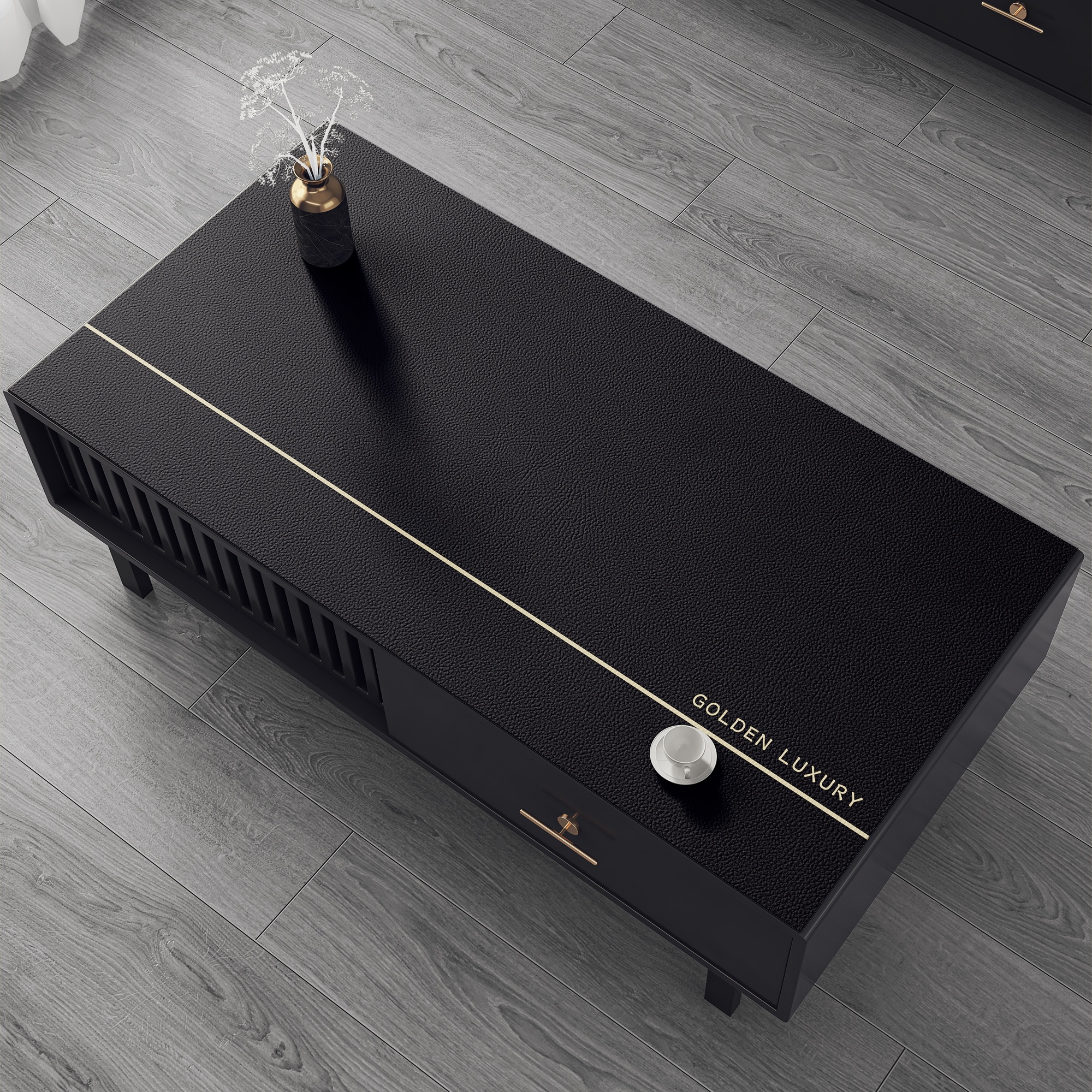 皮革茶几桌垫现代简约防水防油免洗桌布客厅硅胶皮革长方形餐桌垫