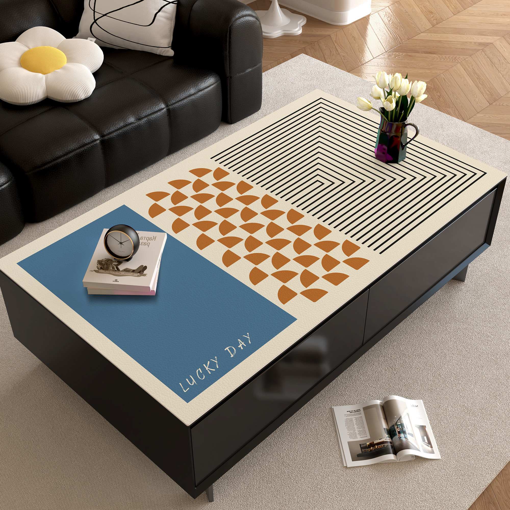 轻奢高级感茶几桌垫餐桌布防水防油免洗防烫皮革长方形桌面保护垫,居家布艺,桌布,淘宝优惠券,粉丝福利购,淘宝优惠卷