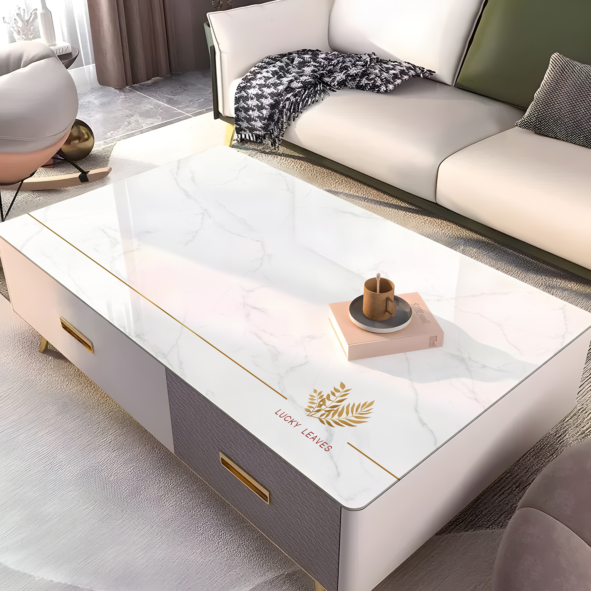 茶几桌垫防油防水防烫pvc软玻璃桌面垫高级感餐桌台布客厅茶几垫