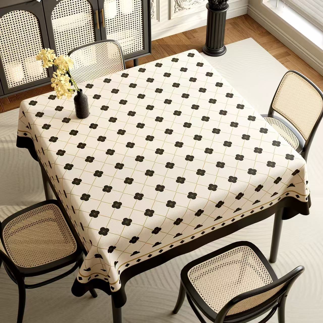 简约风方桌桌布防水防油免洗2025新款四方桌茶几台布防烫隔热垫布