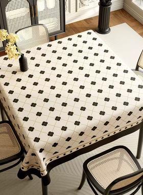简约风方桌桌布防水防油免洗2025新款四方桌茶几台布防烫隔热垫布