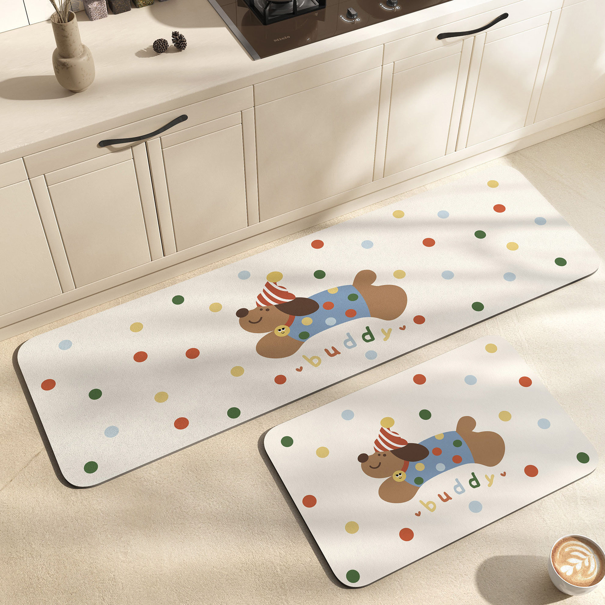 新款卡通定制硅藻泥厨房地垫吸水防滑防油速干长条地毯可裁剪加厚,居家布艺,厨房地垫,淘宝优惠券,粉丝福利购,淘宝优惠卷