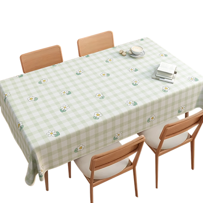 桌布免洗防水防油防烫小清新长方形餐桌布桌垫家用隔热茶几台布
