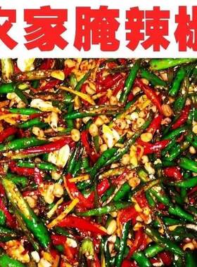 新鲜腌制的青辣椒江西腌辣椒下饭菜特辣酱油农家手工自制腌长青椒