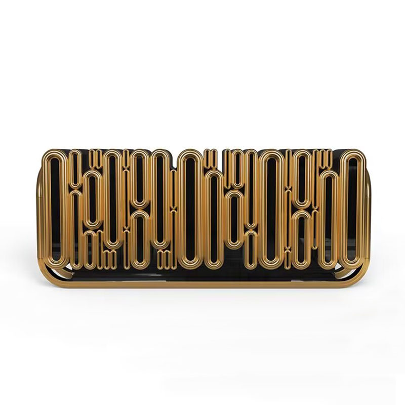 轻奢风收纳实木餐边柜复古高级感