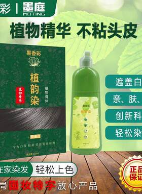 果香彩Brimles泡泡染发剂植物染发膏草本植韵染一支黑盖白流行色