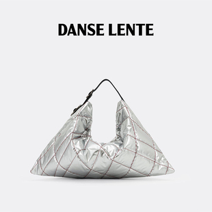 DANSE LENTE设计师款Big Tote单肩银色大容量三角包百搭春夏新品