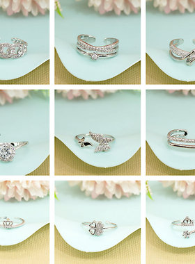 微镶锆石戒指仪式用的可调节简约