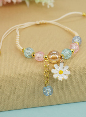 小清新可调节长度森系女学生手链