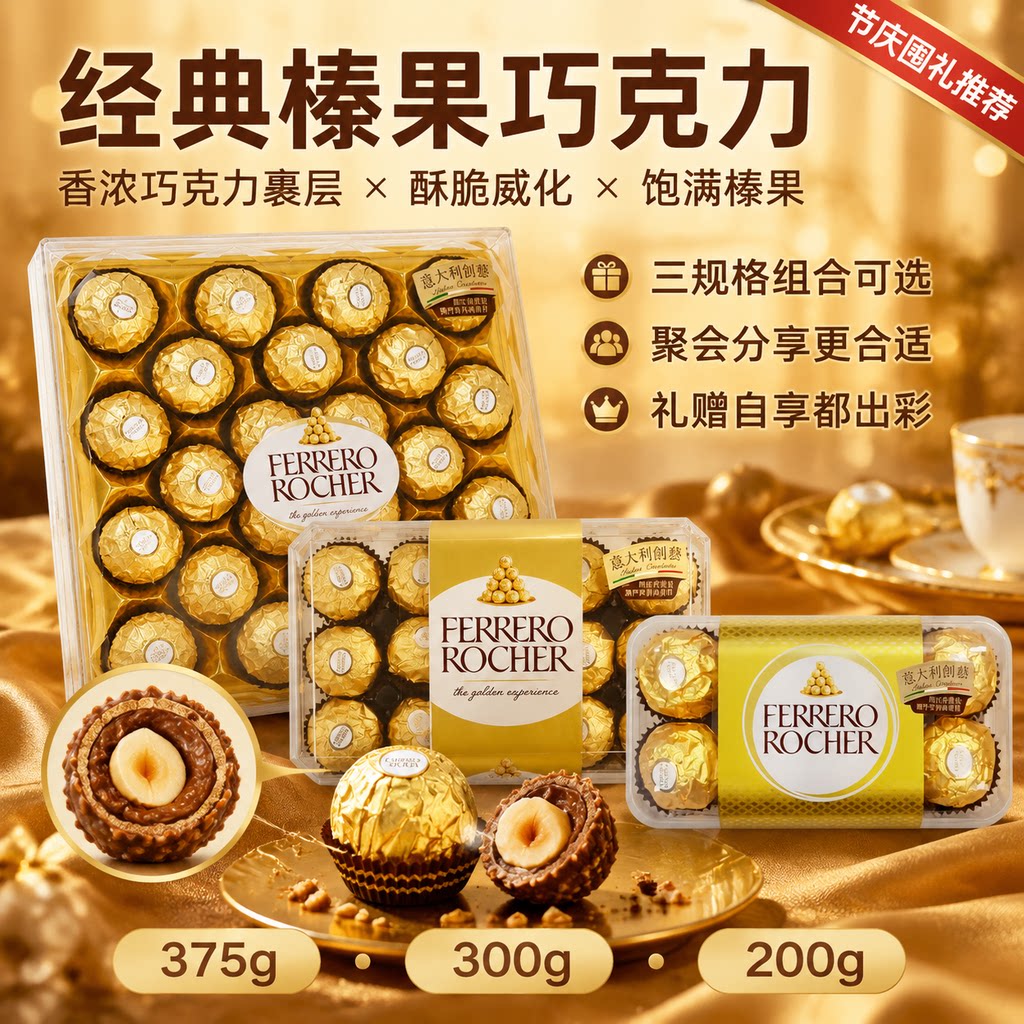 香港版费列罗金沙榛子坚果巧克力