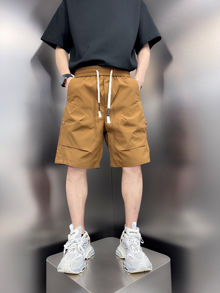 2025夏季新款多口袋工装短裤男士大口袋运动五分裤户外速干沙滩裤