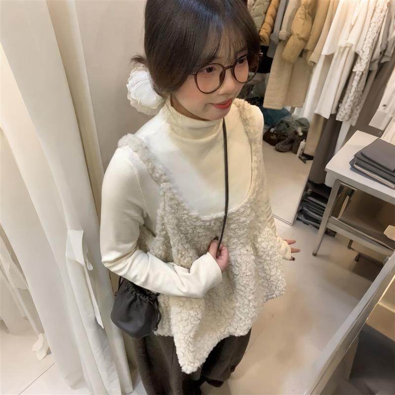 温柔减龄加厚毛毛吊带马甲背心叠穿高领打底衫巨好看两件套女秋冬,女装/女士精品,时尚套装,淘宝优惠券,粉丝福利购,淘宝优惠卷
