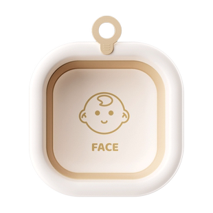 婴儿可折叠洗脸盆家用儿童洗屁股新生儿宝宝专用方形小盆子三件套