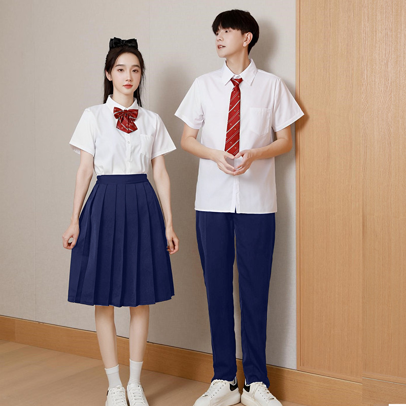 学院风班服诗歌朗诵比赛大合唱演出服装初中生藏青色校服高中学生