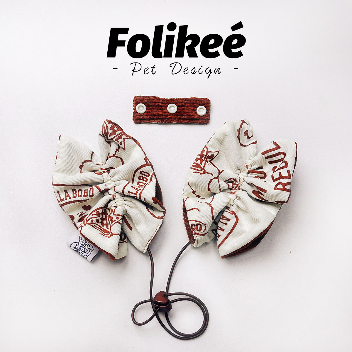 FolikeeBOBO熊咖啡色宠物耳套图片