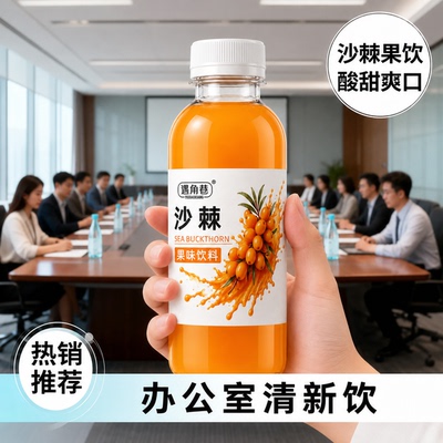 商超热销沙棘汁饮料日期新鲜整箱瓶装便携上班族团建聚餐解渴畅饮