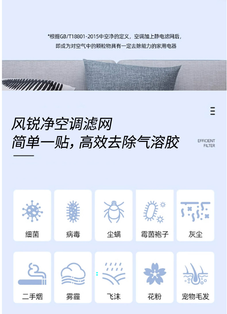 风锐净空调过滤棉节能省电