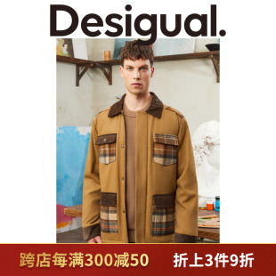 品牌 23秋冬新品 西班牙时尚 Desigual 加厚夹棉宽松拼接棉服