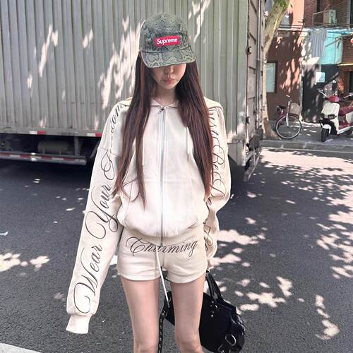 美式高街气质设计感套装女