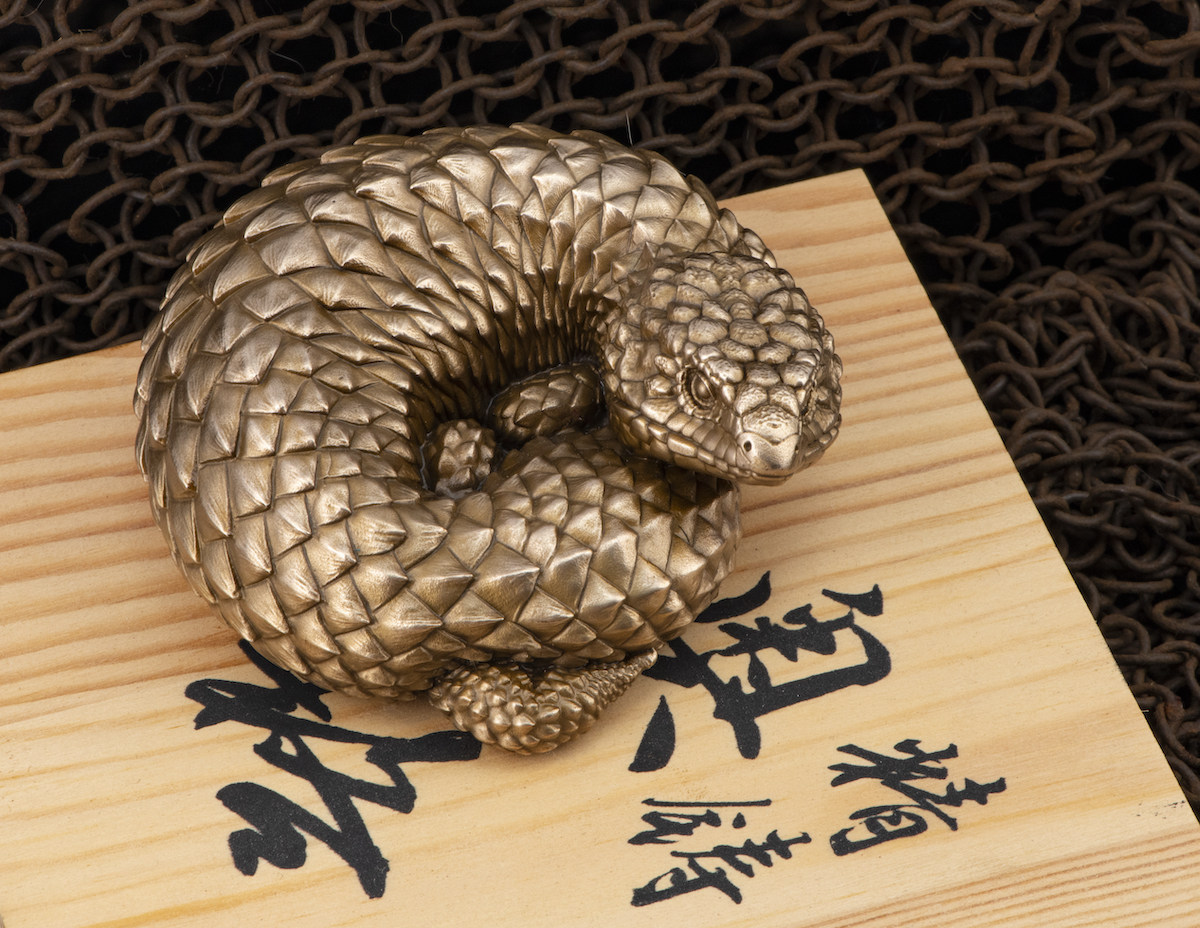 ogrm 《松果蜥tiliqua rugosa》青铜超写实精品