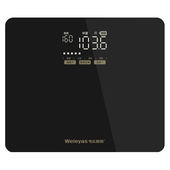 埠帝体重电子秤家用精准充电身高电子称减肥高精度耐用体重秤黑色