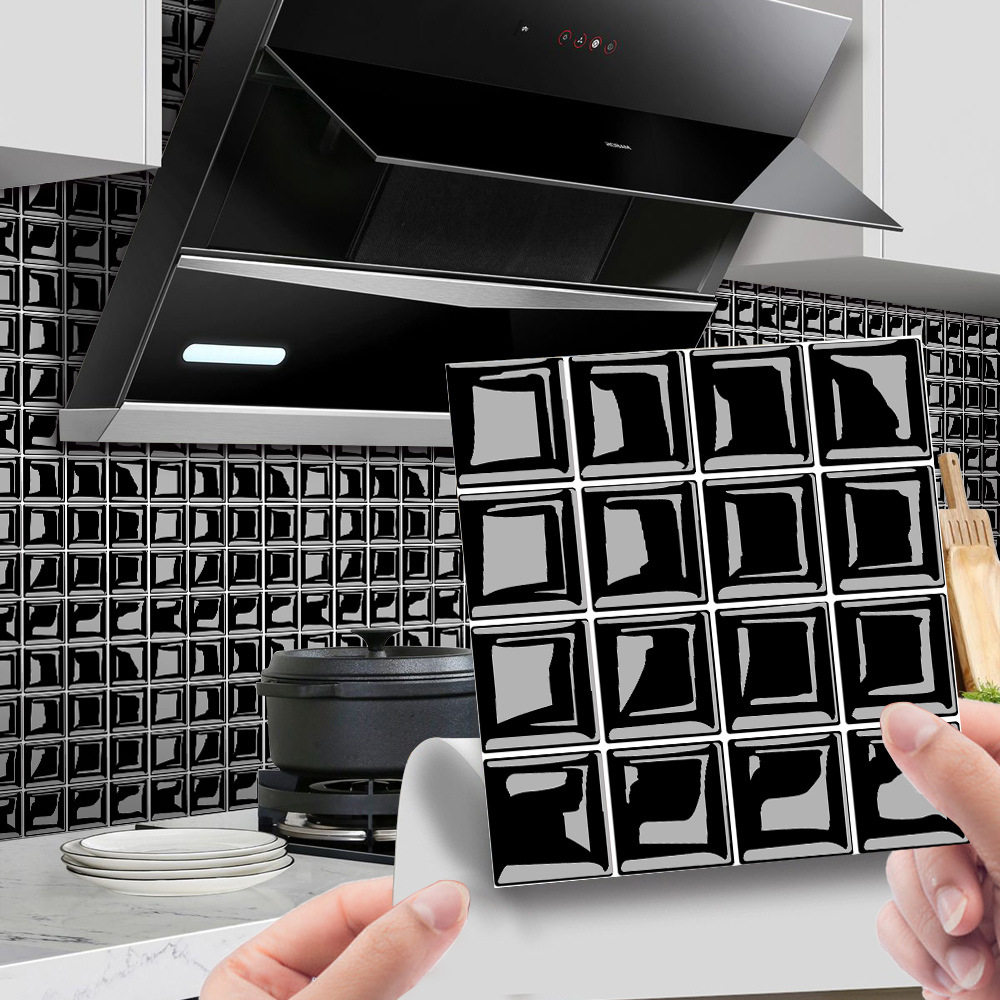 1063D黑色克水晶瓷砖贴gla tile自粘墙贴地板贴,家居饰品,涂鸦墙贴,淘宝优惠券,粉丝福利购,淘宝优惠卷