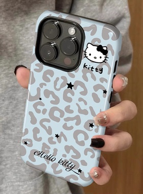 ZKA蓝灰豹纹小猫适用于oppo reno13pro/11手机壳二合一reno10/9全包卡通reno7/6防摔reno5女findx8/x6