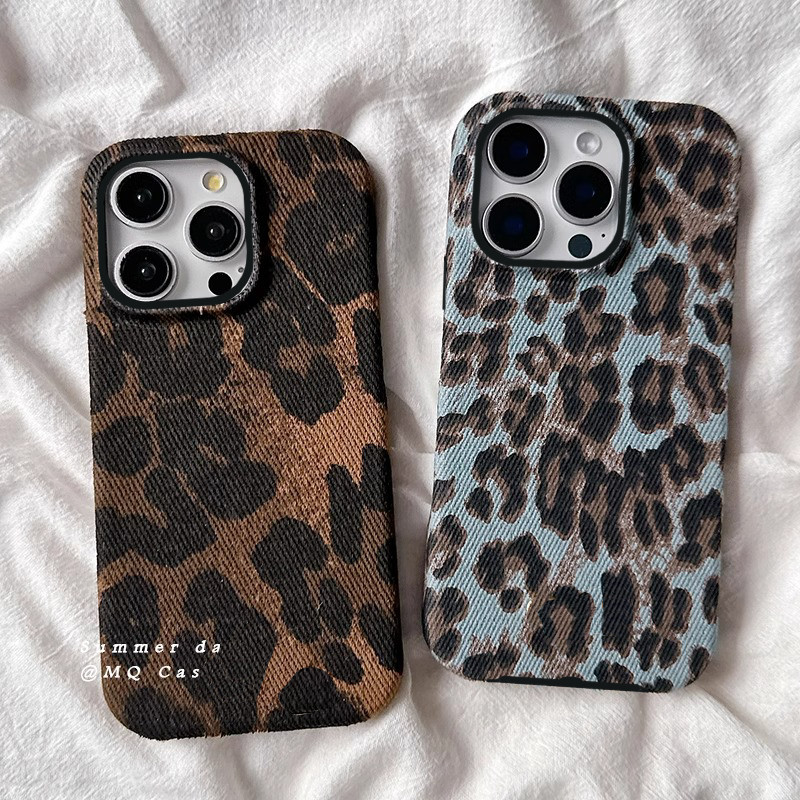 简约辣妹牛仔布豹纹适用于苹果17promax手机壳iphone16Pro全包防摔15pro创意13/12新款xsmax/xr女7p二合一,3C数码配件,手机保护套/壳,淘宝优惠券,粉丝福利购,淘宝优惠卷