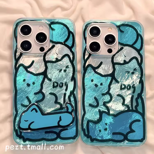 卡通可爱蓝色猫咪支架适用于vivo iqoo13pro/11s/10手机壳neo7羽纱neo6se全包z5/u3x新iqooneo10/9女z7x/z8x
