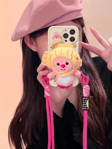 loopy公仔小海狸背夹斜挎小米15pro手机壳新款cc9全包13spro直边civi2/civi3直边13x青春14ultar小米11/10/9