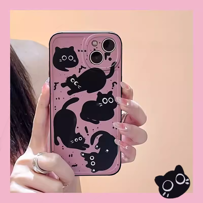 日韩ins/可爱黑猫适用于魅族20Pro手机壳魅族18sPro新款18x可爱魅族18Pro魅族17Pro直边女魅族20个性保护套