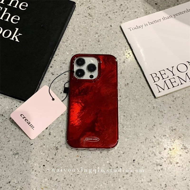 新年喜庆红色琥珀好运适用于真我gt大师探索手机壳realme11/gtneo5创意neo3全包v30/GT6pro女v23/10pro羽纱