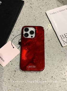 新年喜庆红色琥珀好运适用于真我gt大师探索手机壳realme11/gtneo5创意neo3全包v30/GT6pro女v23/10pro羽纱