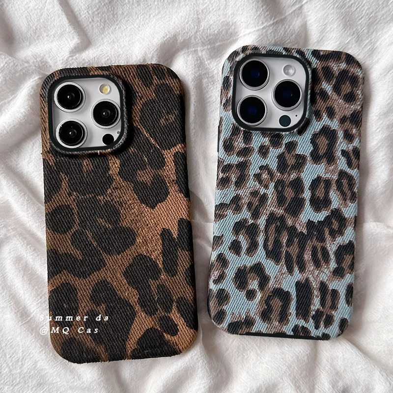 简约辣妹牛仔布豹纹适用于vivo x200spro/x90s/x80/x70手机壳二合一s20/19/18pro/s17e/s16e原创s15/12女卡通