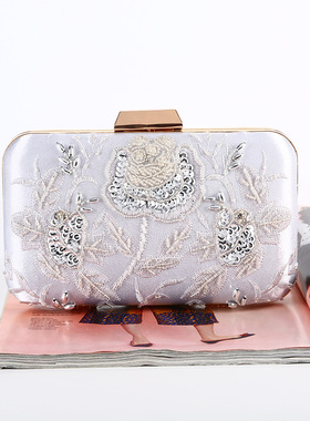 New Evening Clutch Party Bag Beading Purse Sequin Handbags