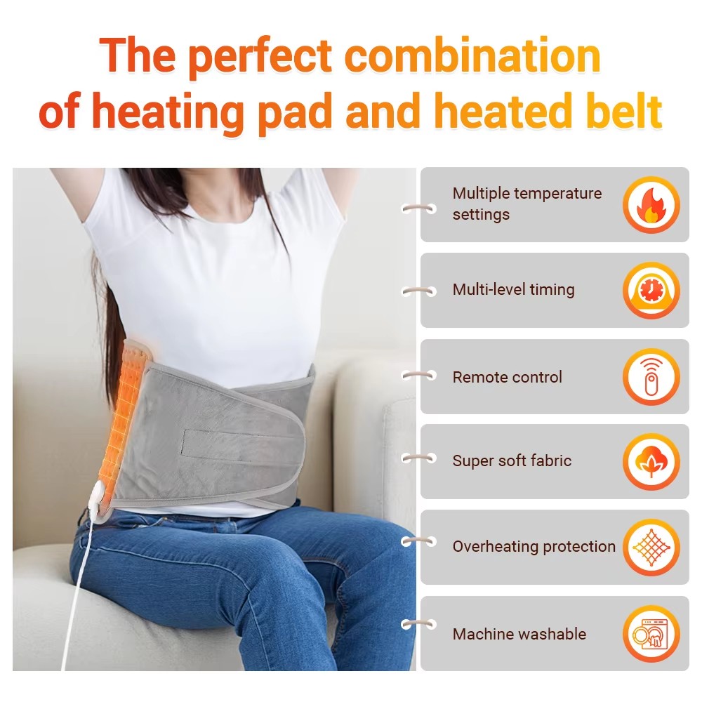Electric Heating Pad Waist Heated Pad Warm Cushion Belt