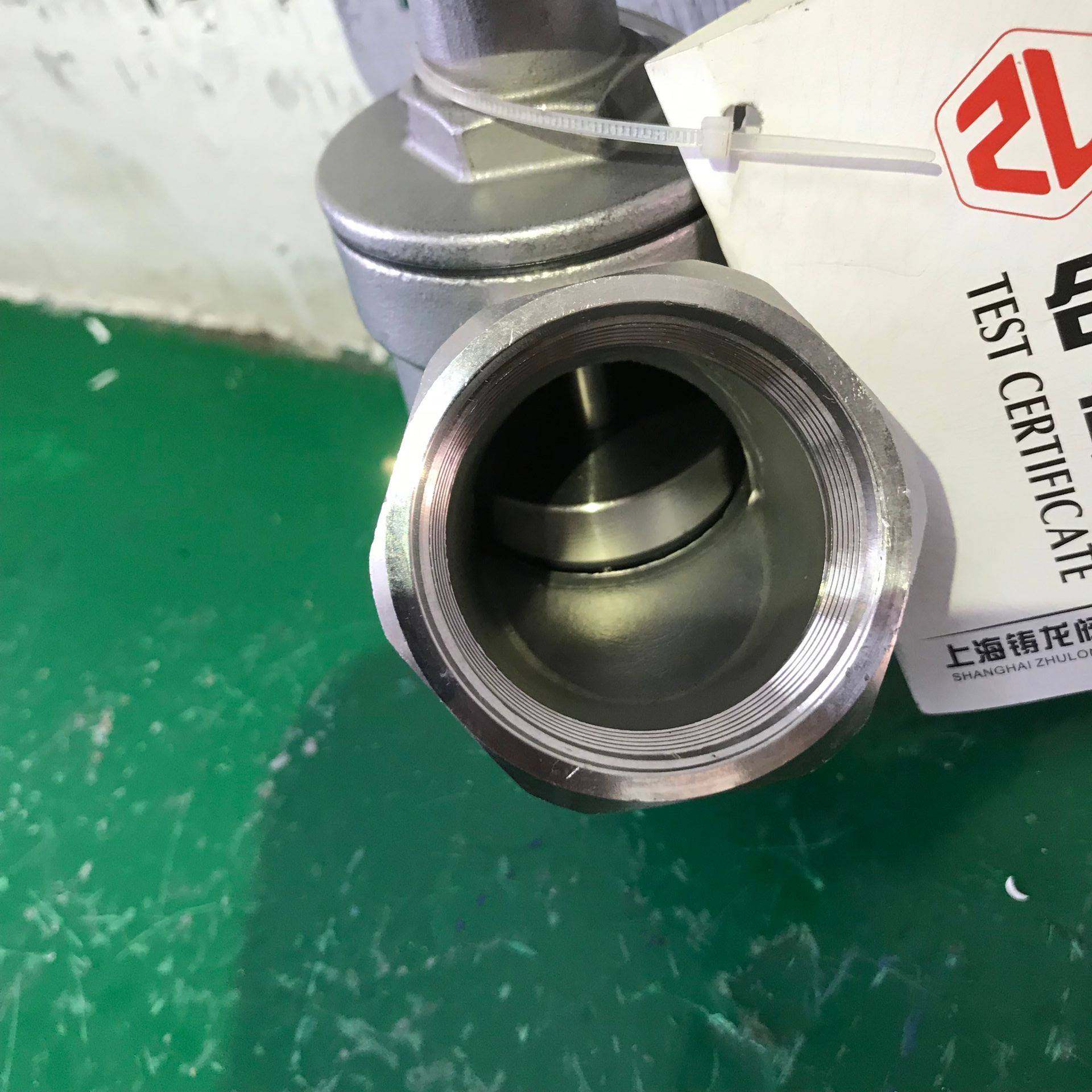 气动角座阀dn25螺纹丝口丝扣蒸汽切断阀防水锤y型气控截止阀y611f