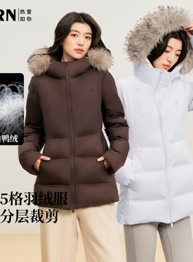 【专柜大上新】RARN【腰精美学】毛领收腰羽绒服RA25AW030